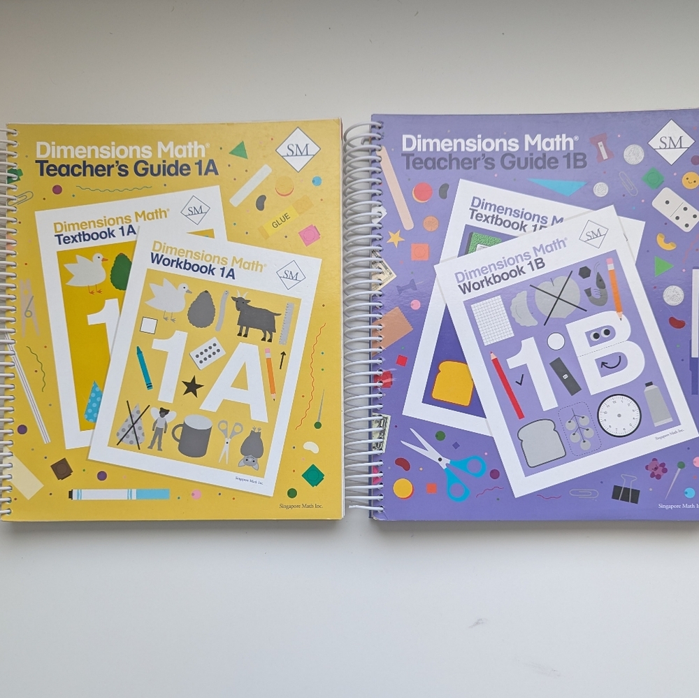 Dimensions Math 1A & 1B Teacher's Guide Set — Singapore Math